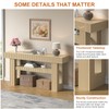 Bigbiglife 63" Fluted Console Table, Natural Oak