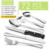 HaWare Silverware Set with Steak Knives, 72-Piece Stainless Steel Cutlery