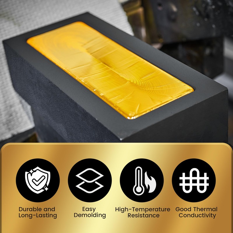 MMasters#8kg Premium Graphite Ingot Mold for Metal Casting - High-Purity