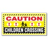 Caution Children Crossing Restaurant Café Decal Sticker Retail Store Sign