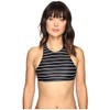 Amuse Society Womens Stellah Racerback Bikini Top Black Size Medium