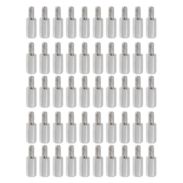 YOKIVE 50 Pcs M3 Standoff Screws, Nickel Plated Hex PCB