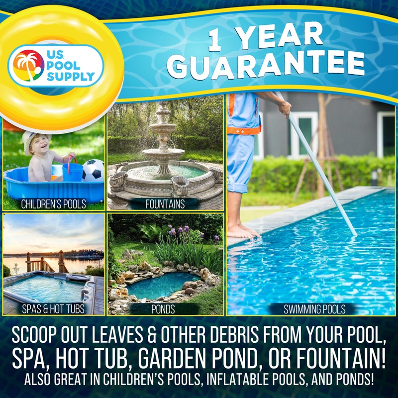 U.S. Pool Supply Heavy-Duty 11" Swimming Pool, Spa Leaf Skimmer