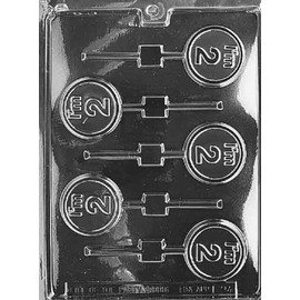 Grandmama's Goodies L024 I'm 2 2nd Birthday Lollipop Chocolate Candy Soap Mold with Exclusive Molding Instructions