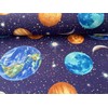 Planet Earth Fabric Home Decor Curtains Upholstery Cotton Galaxy Planets