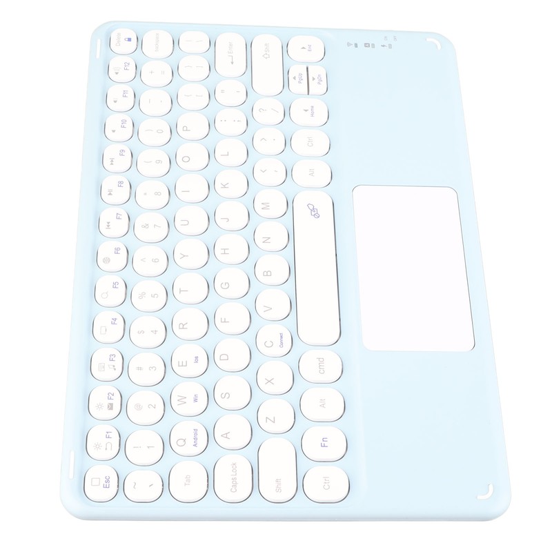 Touch Wireless Keyboard Round Keycaps Ergonomic Design Ultra Thin Smart