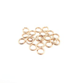 20pcs 14/20 Yellow Gold Filled Round Split Ring 4.5MM OD, 3.3MM ID Jump Ring Connector for Charms and Jewelry Finding by CRAFT WIRE