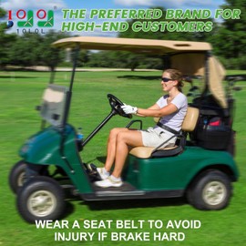 10L0L Golf Cart Seat Belts Set of 2 Retractable 42" Universal Seatbelt with Buckles Kit 2 Passenger Fits Most Golf Carts EZGO/Yamaha/Club CAR DS Precedent TXT RXV Drive 2 (2PCS/Set)