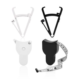 2 Pieces of Measurement Tapes, 2 Pieces of Body Fat Measuring Clips, Body Mass Index Measuring Tool, Body Fat Calipers, Body Fat Measuring Pliers, Dual Scale Retractable Tape Measure
