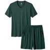 JINSHI Short Pajama Set for Men 2 Piece Pjs Bottom