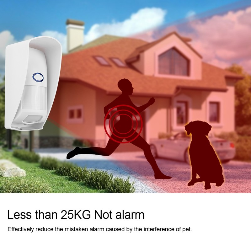 Rainproof Outdoor Wireless PIR Infrared Motion Detector for Home Alarm