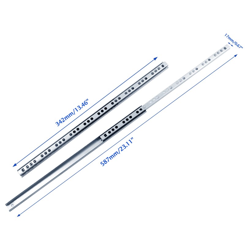 Uenhoy 1 Pair Drawer Slides 13.46" Full Extension Slide Track