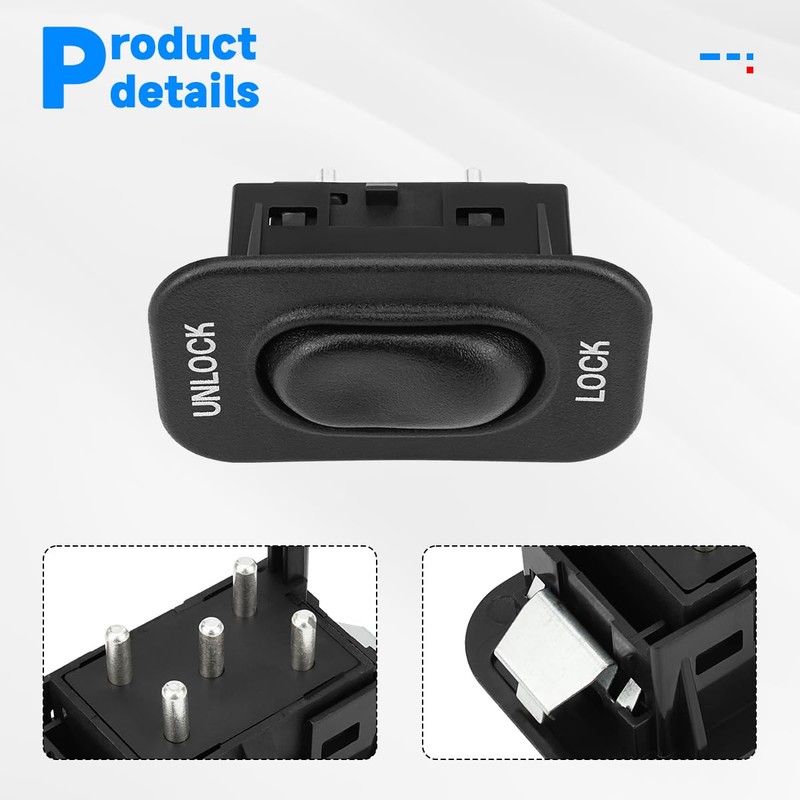 SW7080 Front Driver Side Door Lock Switch Compatible with Ford