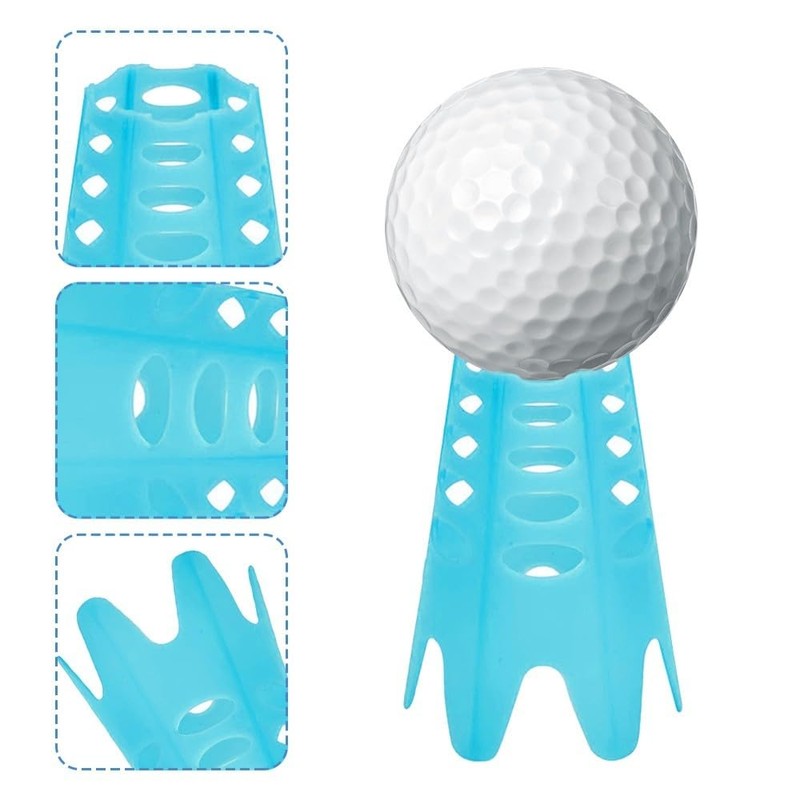 MiOYOOW 10 Pieces Golf Tees Plastic Golf Simulator Tees Portable