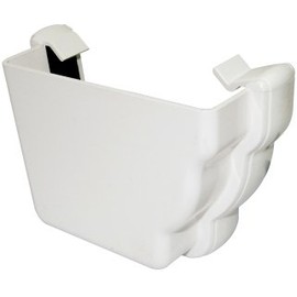FLOPLAST Stopends - External: REN1 for 110mm Niagara Ogee System (White)