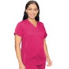 Med Couture V-Neck Scrub Top for Women with 4 Pockets,