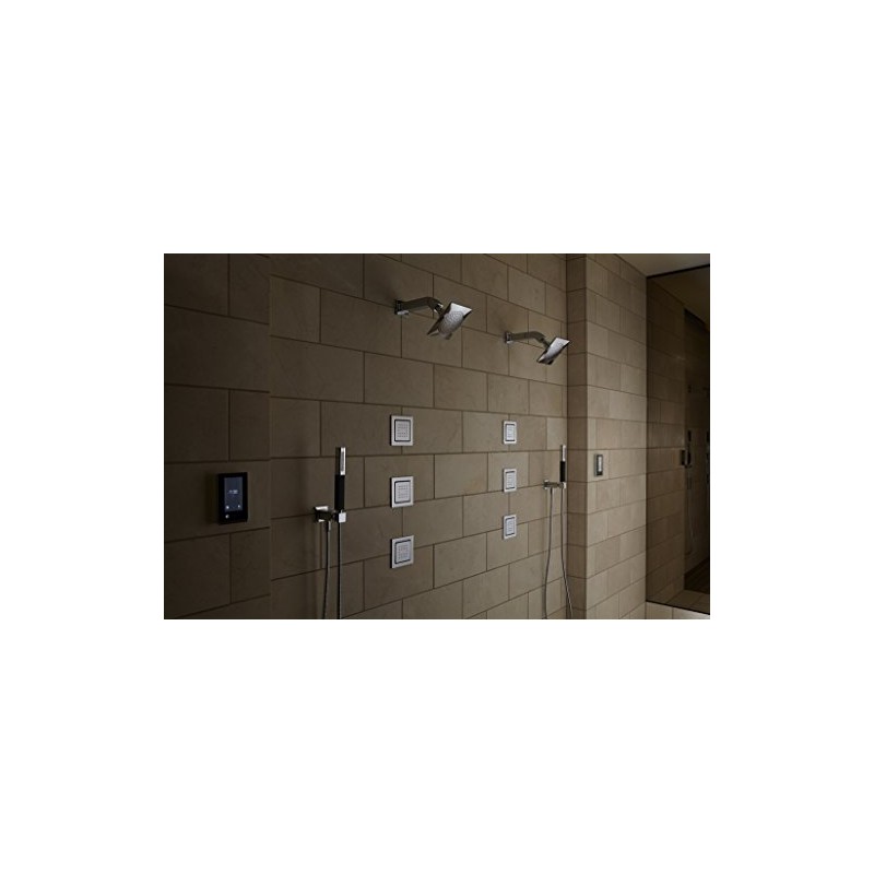 KOHLER 45203-CP Shift Multifunction Square Handshower with Black Handle, 2.0