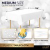 Amcrate Rectangular Plastic White Reusable Tablecloth Cover - Ideal for