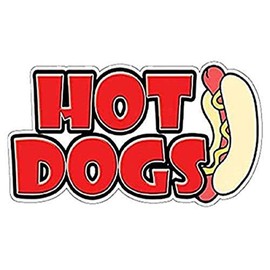 HOT Dogs I Concession Decal Sign Stand cart Dog Vendor