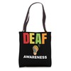 Hearing Aid Ear Disability Support Deaf Awareness Tote Bag