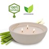 Citronella Candles in Coarse Pottery Container, Natural Soy Wax Candle