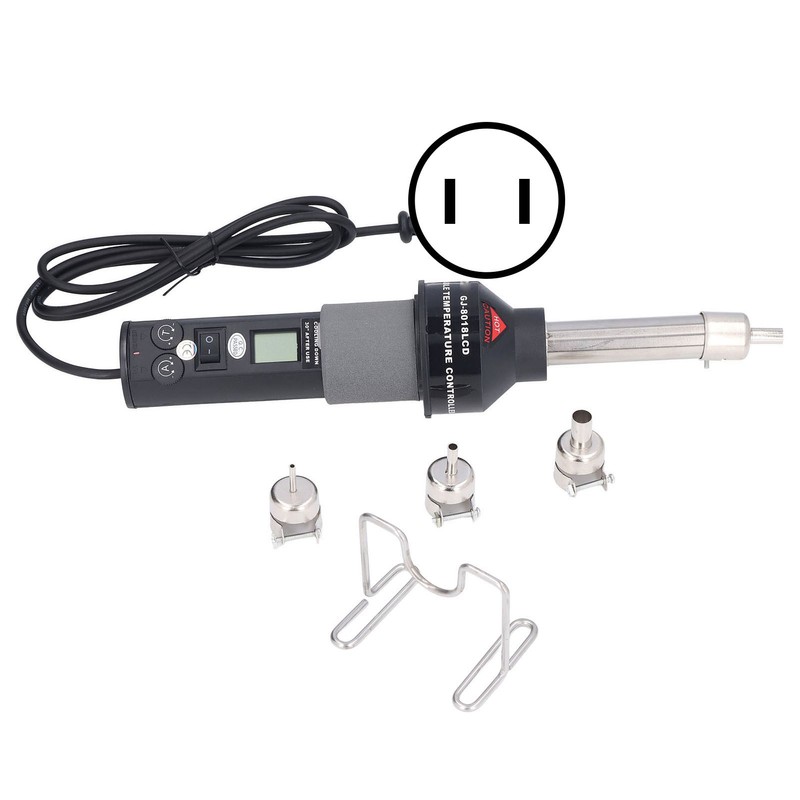 6Pcs Hot Air Gun LCD Digital Display Adjustable Portable Heating