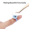 Miuffue Glue Rings for Eyelash Extensions, 150 Pcs Smart Holder