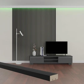 HEXIM Briona Black Edition Slats 2.7 Metres - MDF Wooden Slats in Black - Wall Cladding Acoustic Slats Decor Slat Wall Wooden Slats - Briona Black Edition (Sample Piece)