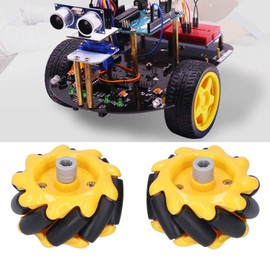 Mecanum Wheel Smart Robot Car Parts Wheels Componentes de Juguete de Bricolaje Omnidireccionales 48 Mm(Dos pares)