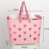 Anyoifax Portable Shower Caddy Tote Plastic Storage Basket with Handle