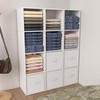 NewBeth 4 Cube Storage Organizer, 4 Tier Cube Low Bookcase