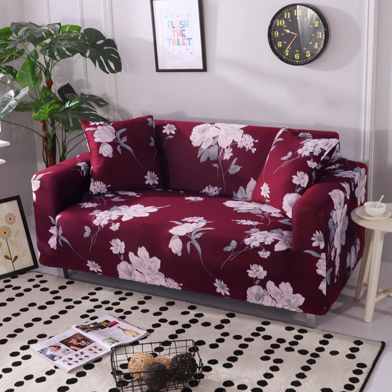 Elastic Dustproof Slipcover Sofa Cover Cushion Protector (For 3 People