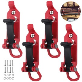 Faankiton 4 x shovel holder for roof racks, roof rack accessories, shovel holder, rubber roof rack clamps, shovel holder, car roof rack, axe holder kit, metal rubber clamps roof rack (red)