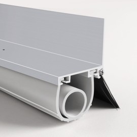 Duzzy Universal Garage Door Seals Kits, Weatherproofing Garage Door Seals Bottom Rubber with Brush and Aluminum Track Retainer Base Kit, U Shape+O Ring Heavy Duty Weatherproof Parts Kits (20 Feet)