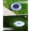 UFOND 12 Pack Solar Ground Lights，Outdoor Waterproof LED Gardenlight, Disklights
