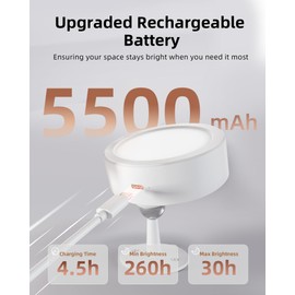 EZVALO LED Wall Mounted Lights, 5500mAh Rechargeable Wall Sconces Lamp, 3 Color Temps & Remote and Touch Control, 360°Rotation Dimmable Cordless Wall Light for Bedroom (3 Pack White)