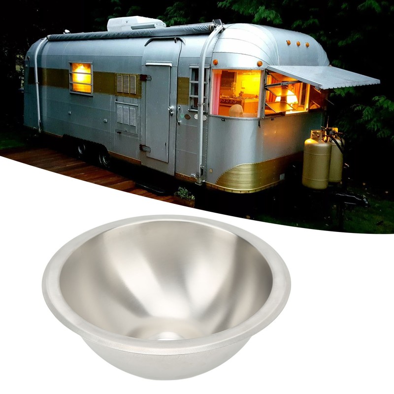 RV Kitchen Sink 304 Stainless Steel Wiredrawing Smoothing Space Saving