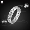 Amberta Women's 925 Sterling Silver Ring Celtic Knot Design Eternity