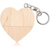 USB Stick 3.0 Solid Wood Heart for Photo Album Engagement