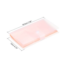 PATIKIL Business Card Holders, 1 Pack Plastic Portable Card Binder Book Name Cards Organizer for Women Men, Pink