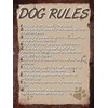 Finger prints - Dog Rules - Vintage Metal Wall Sign
