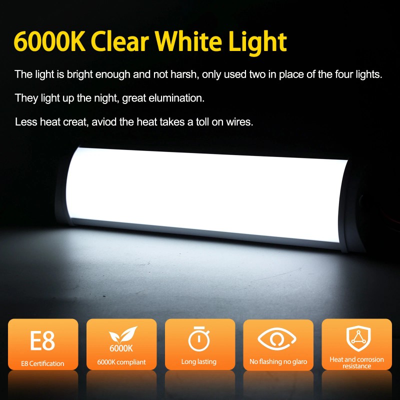 Xukey 12V Interior LED Light LED Strip White Light Switch