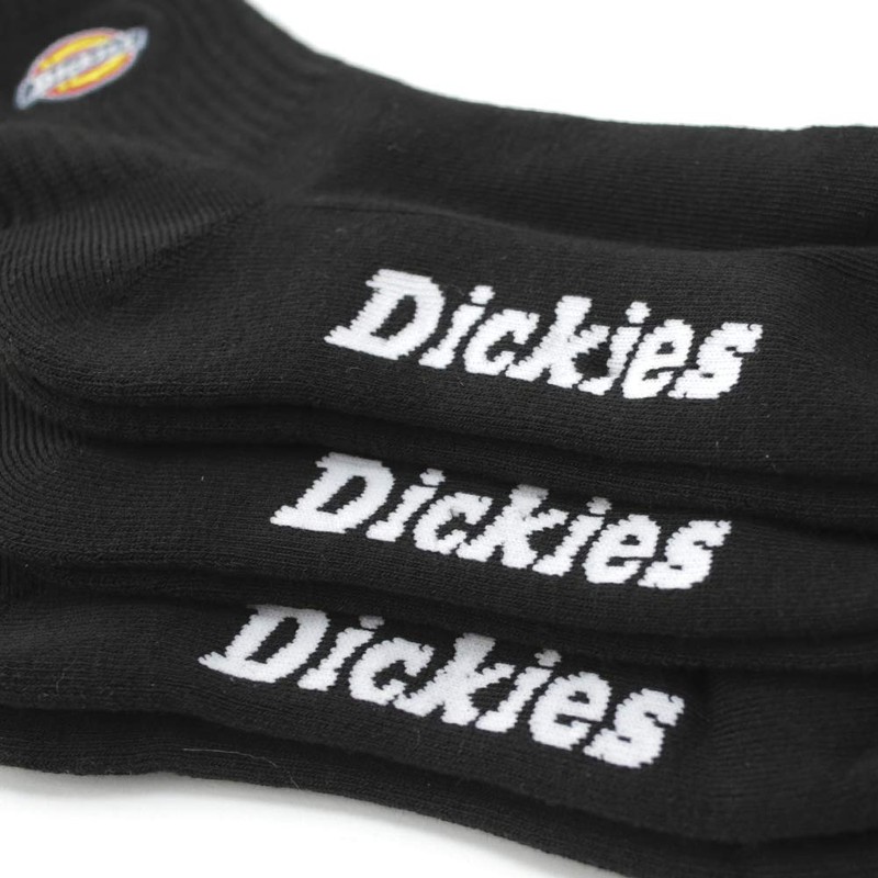 Dickies Men's Logo Embroidered Bottom Pile Crew Socks 3-Piece Socks