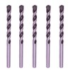 MAX-CRAFT Masonry Drill Bit Set 1/2 in. Black/White Drill Concrete Stone-5Pcs