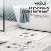 WICOLO Stone Bath Mat, Diatomaceous Earth Shower Mat Non Slip