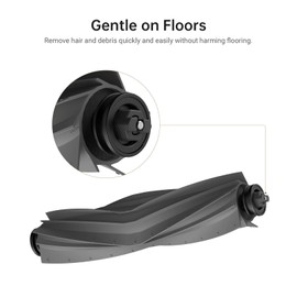 dreame Main Roller Brush Compatible with L20 Ultra, Rubber Brush, Robot Vacuum Replacement Main Brush for Cleaning Floors/Carpets (1pc)