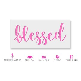 Blessed Stencil Template for Walls and Crafts - Reusable Stencils for Painting in Small & Large Sizes