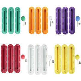 Lonnngg AQUBONA 3pcs/Set Single Tri Fins Box, Surfboard Fin Box Set with Screws Key, Surfing SUP Screw Surfboard Surf Fins Plugs Set, Paddle Board Fin Replacement, Multiple Colour (White)