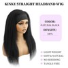 Kinky Straight Headband Wig 26 Inch Human Hair Headband Wigs