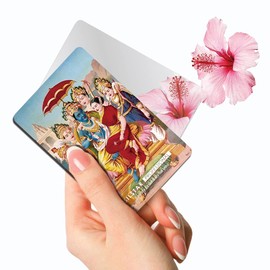 SILSTAR PROFESSIONAL Compact Card Mirror, Unbreakable Acrylic Makeup Mirror, Vanity Mirror Small for Wallet Case, Travel Purse, Handheld Compact Pocket Mirror_Raja Ravi Varma_Ramapanchayan 147